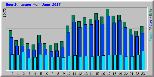 Hourly usage for June 2017